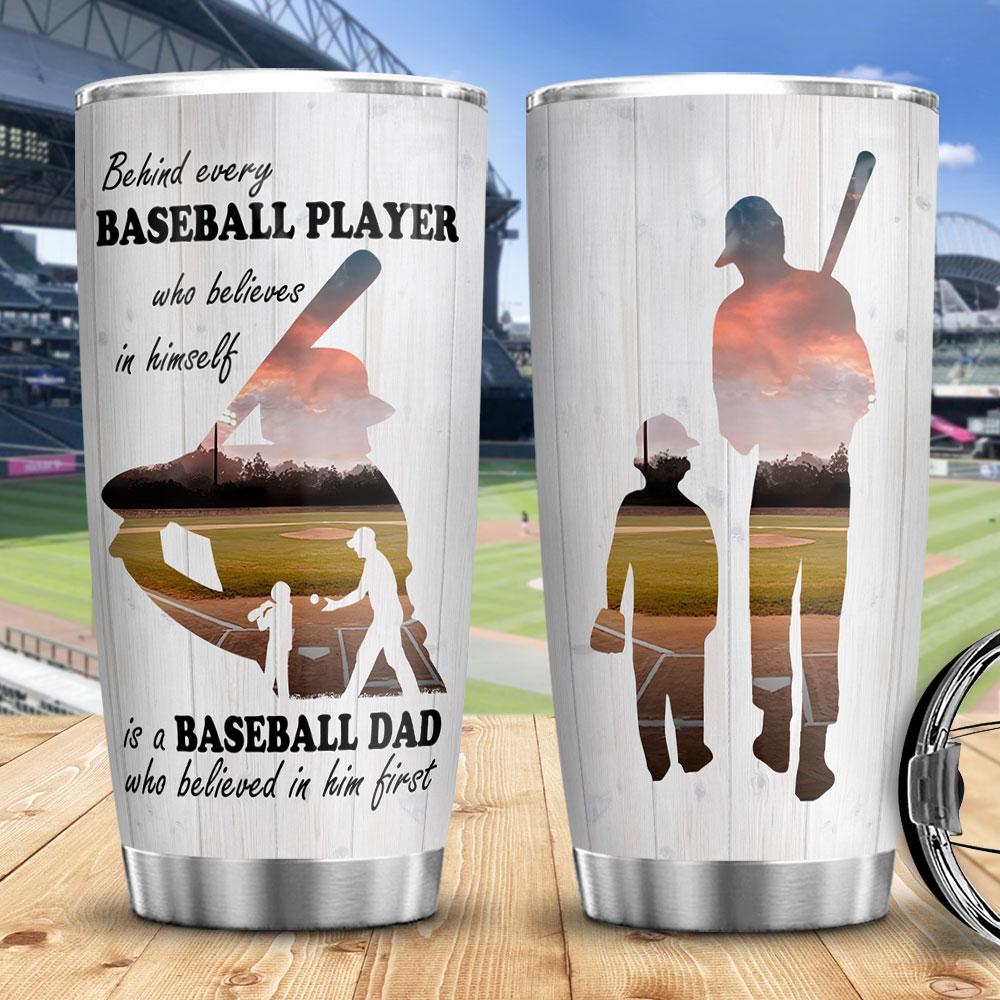 A Baseball Dad Always Be With You Stainless Steel Tumbler