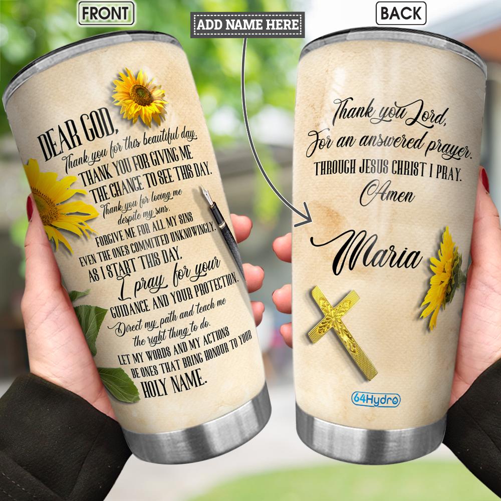 A Morning Prayer Personalized Stainless Steel Tumbler