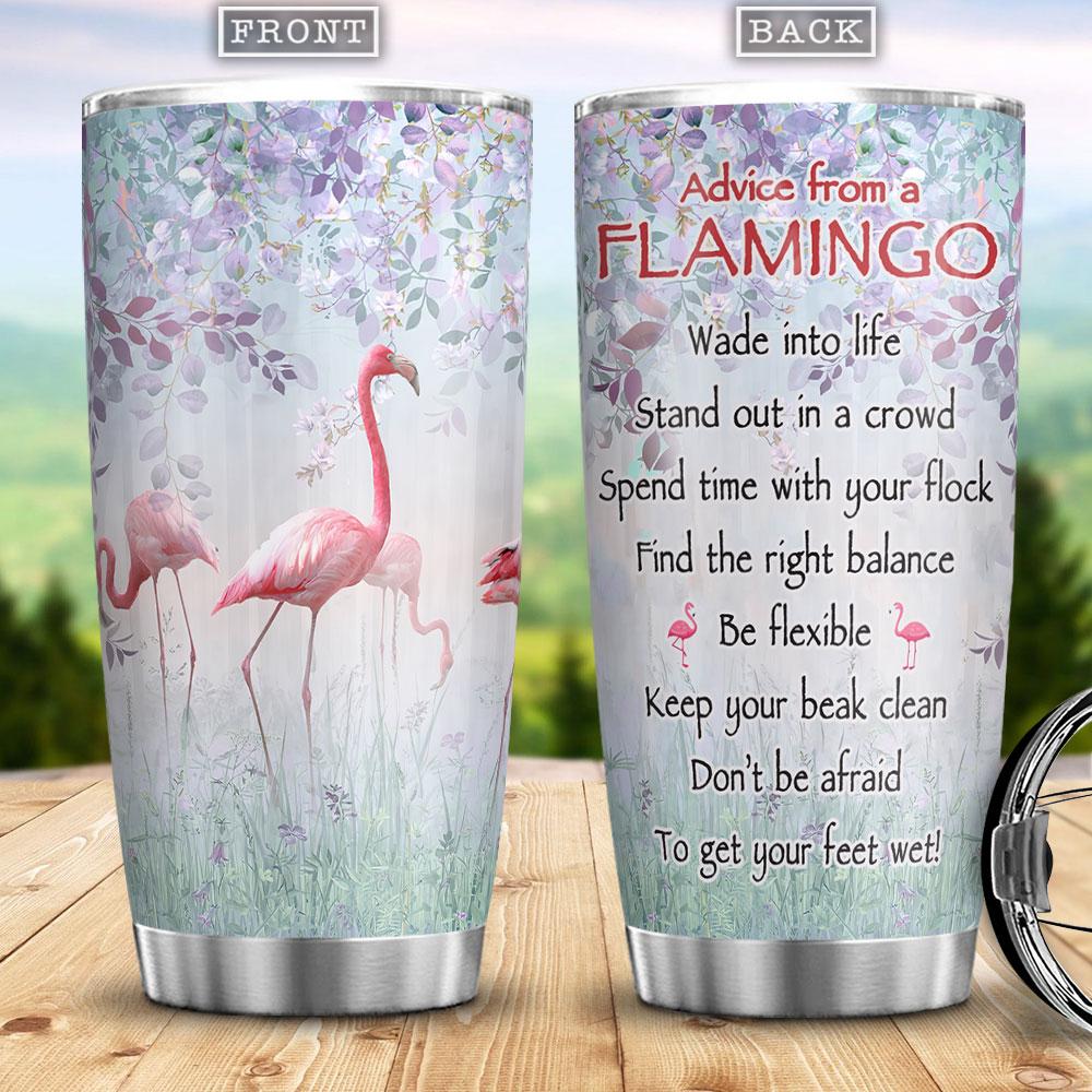 Advice From A Flamingo Flamingo Gifts for Women Flamingo Present Gift For Flamingo Lover Stainless Steel Tumbler
