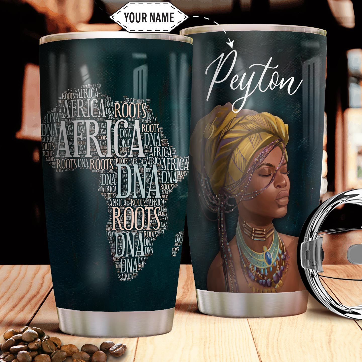 Africa DNA Personalized Stainless Steel Tumbler