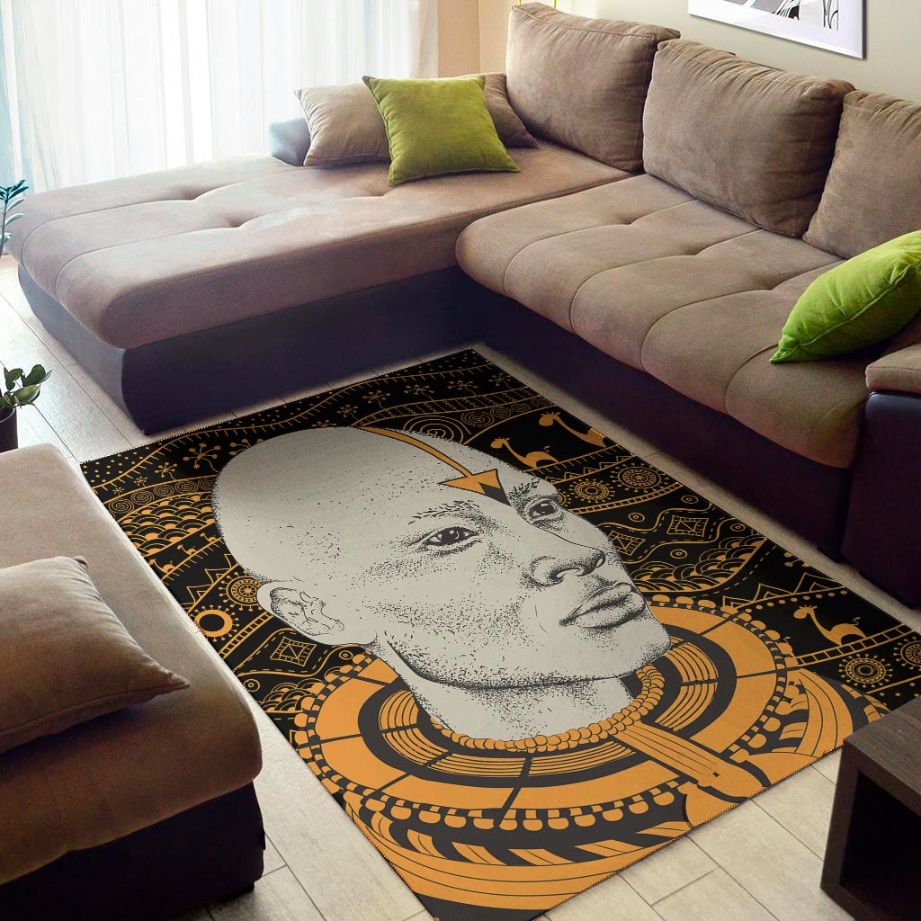 African Style Print Area Rug Floor Decor