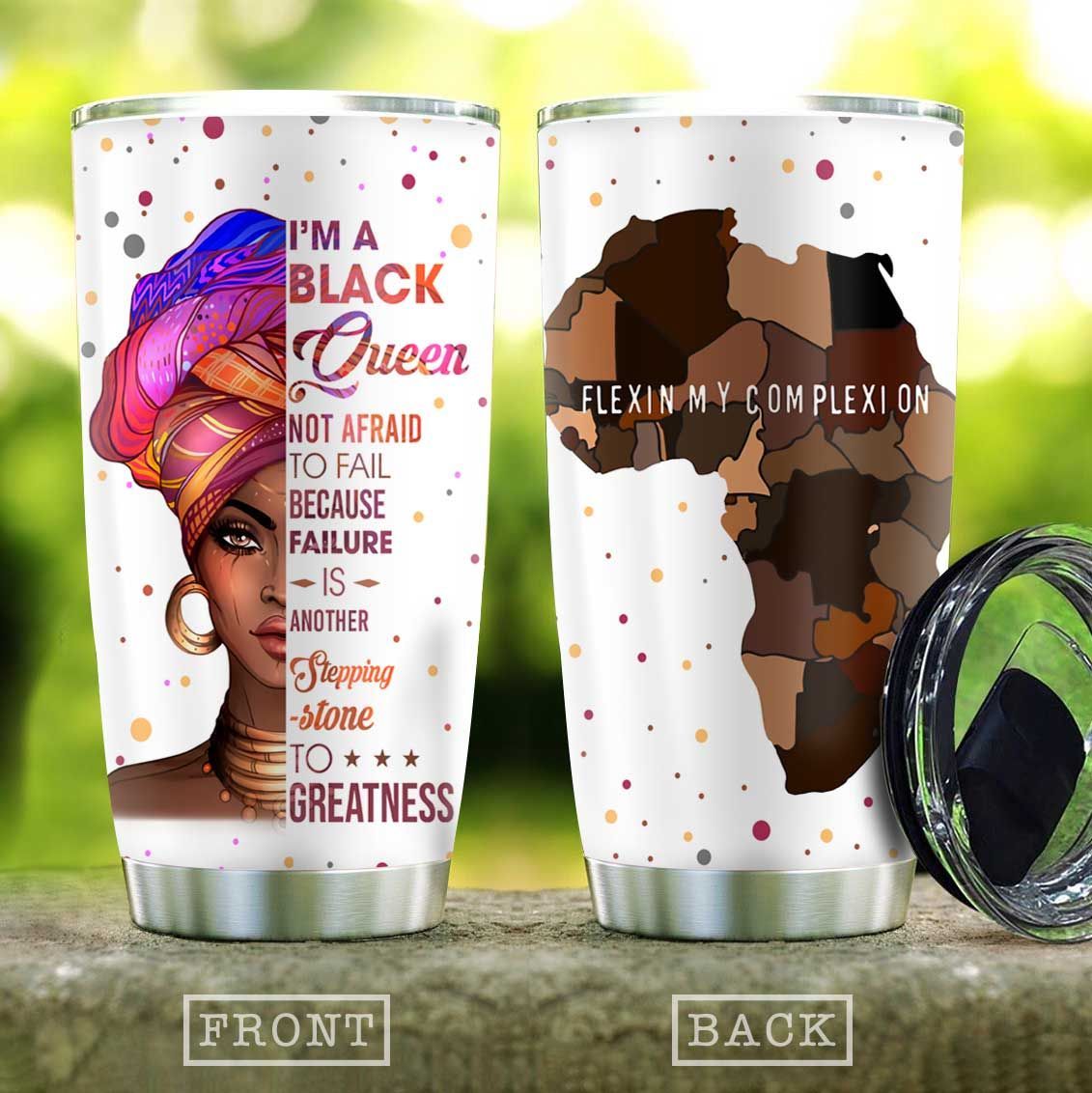 Afro Woman Stainless Steel Tumbler