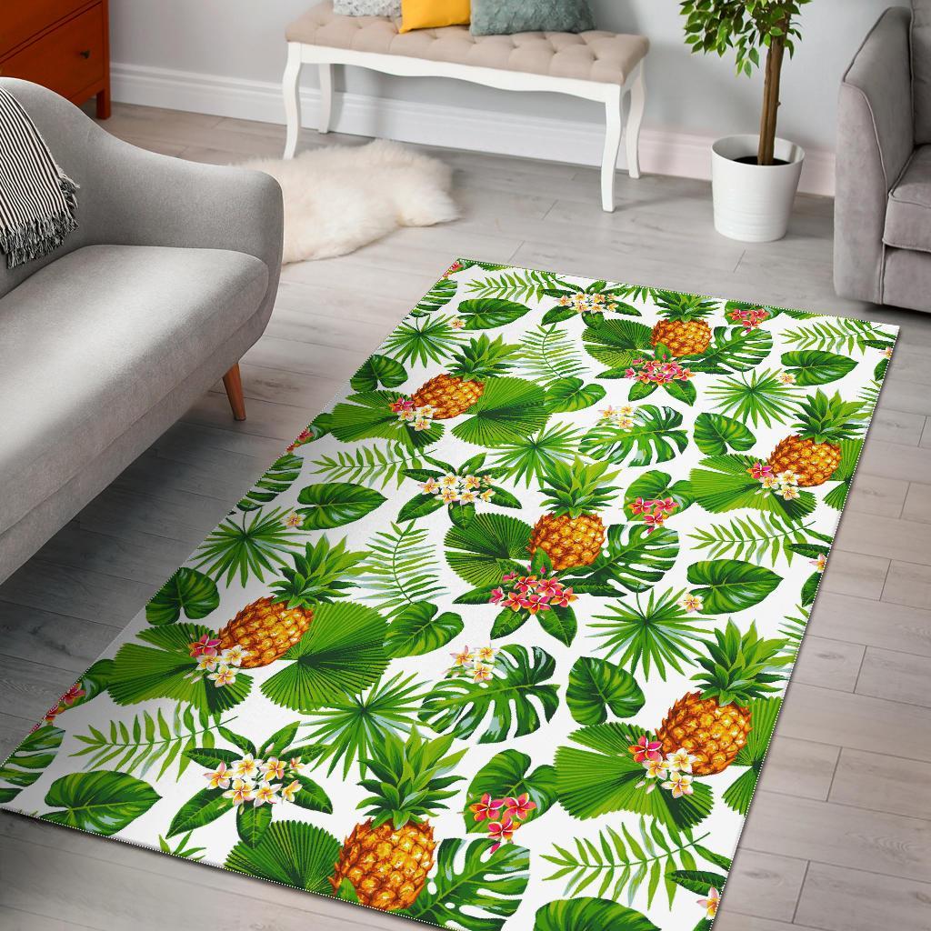 Aloha Hawaiian Pineapple Pattern Print Area Rug Floor Decor