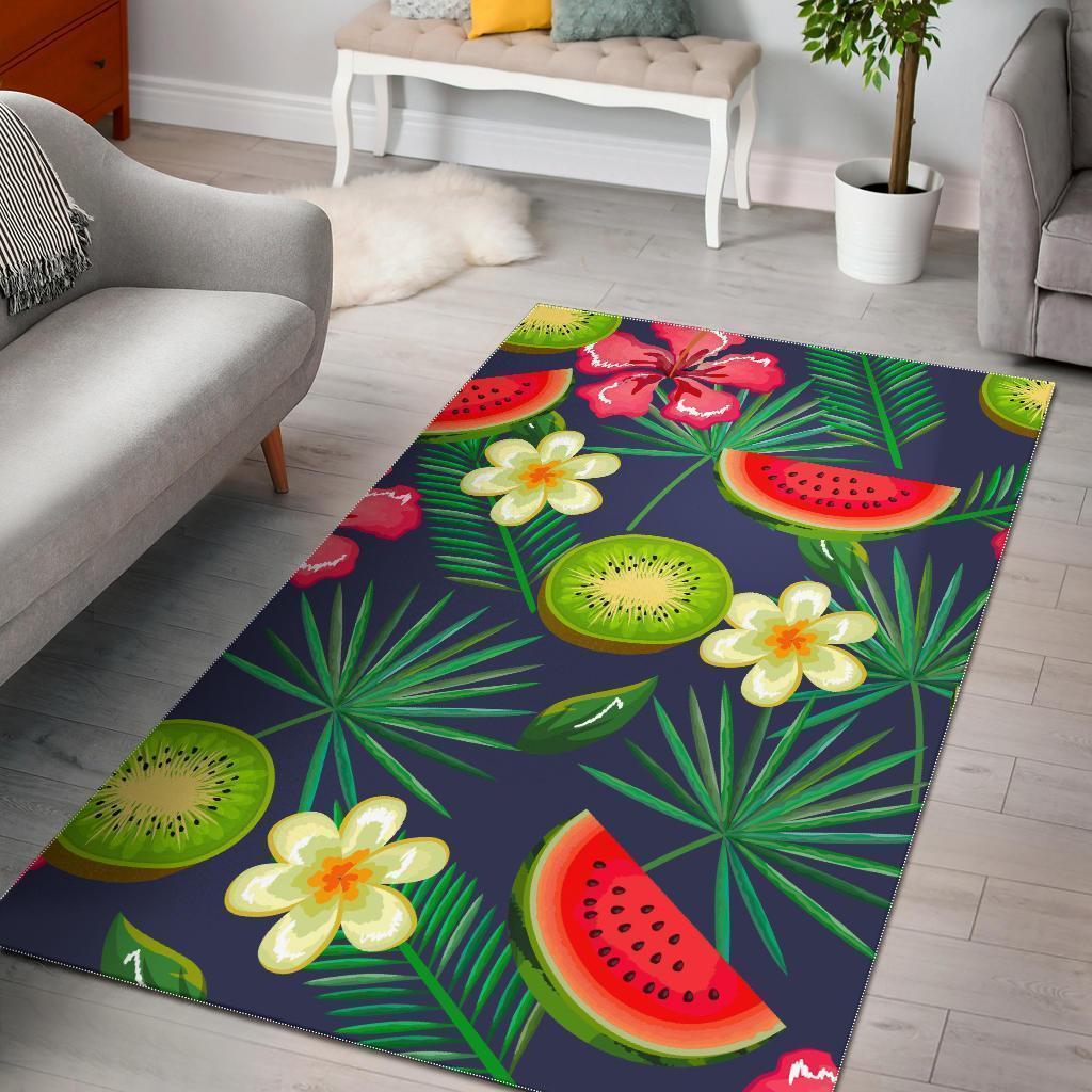 Aloha Tropical Watermelon Pattern Print Area Rug Floor Decor