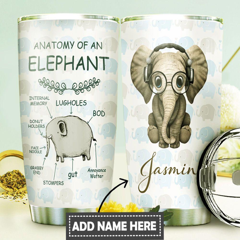 Anatomy Of Elephant Personalized Stainless Steel Tumbler