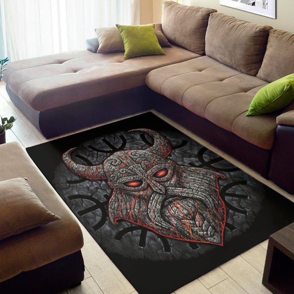 Ancient Viking Norse God Odin Print Area Rug Floor Decor