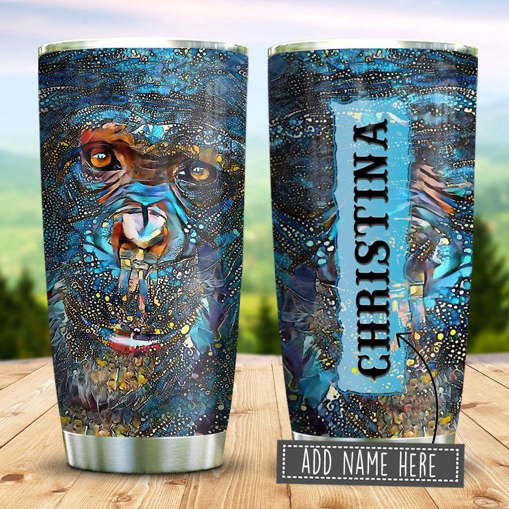 Ape Glass Style Personalized Stainless Steel Tumbler