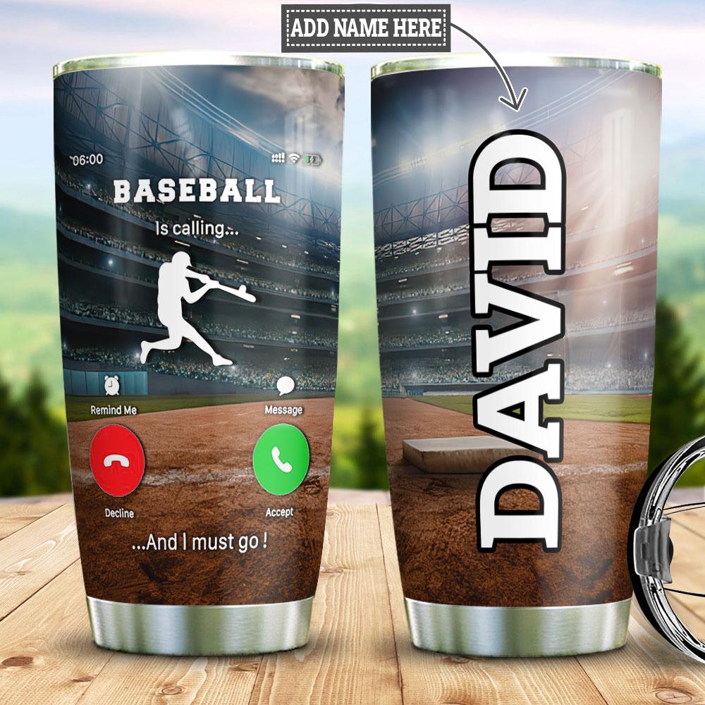 Baseball Calling Personalized Stainless Steel Tumbler