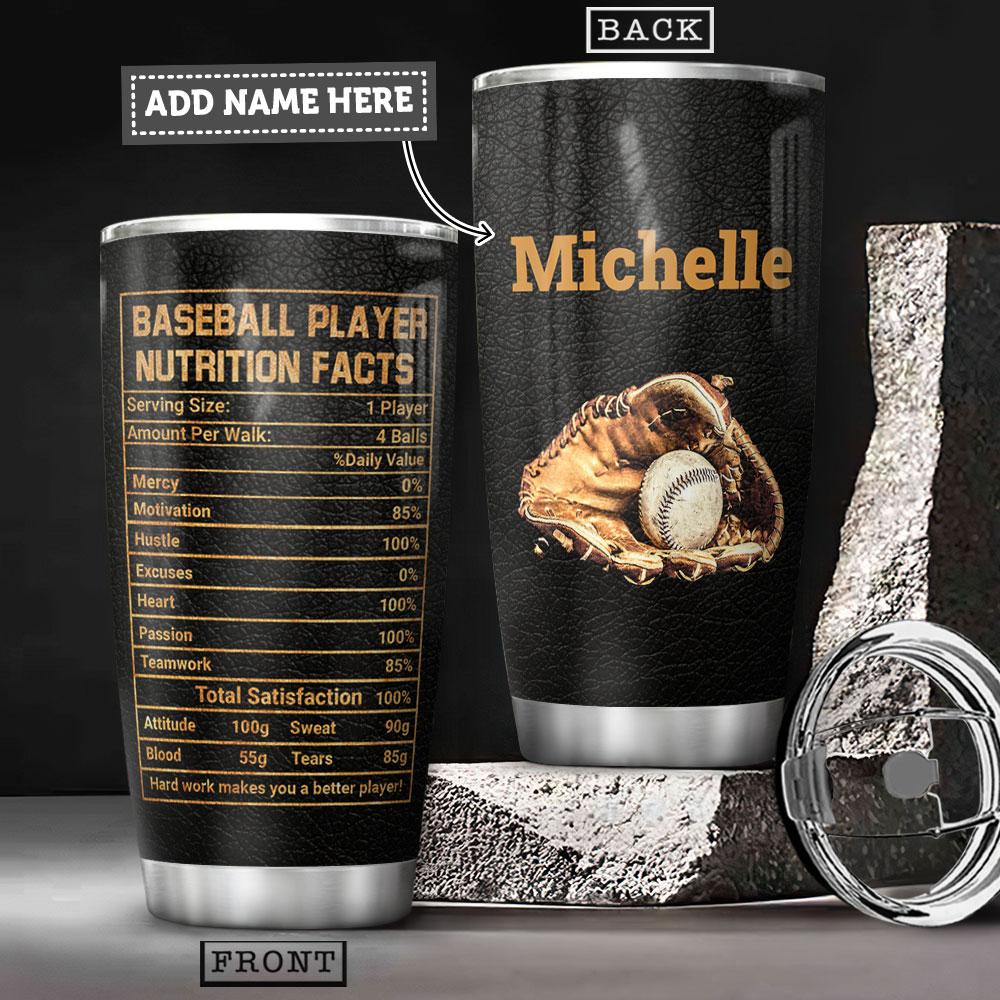 Baseball Facts Personalized Stainless Steel Tumbler