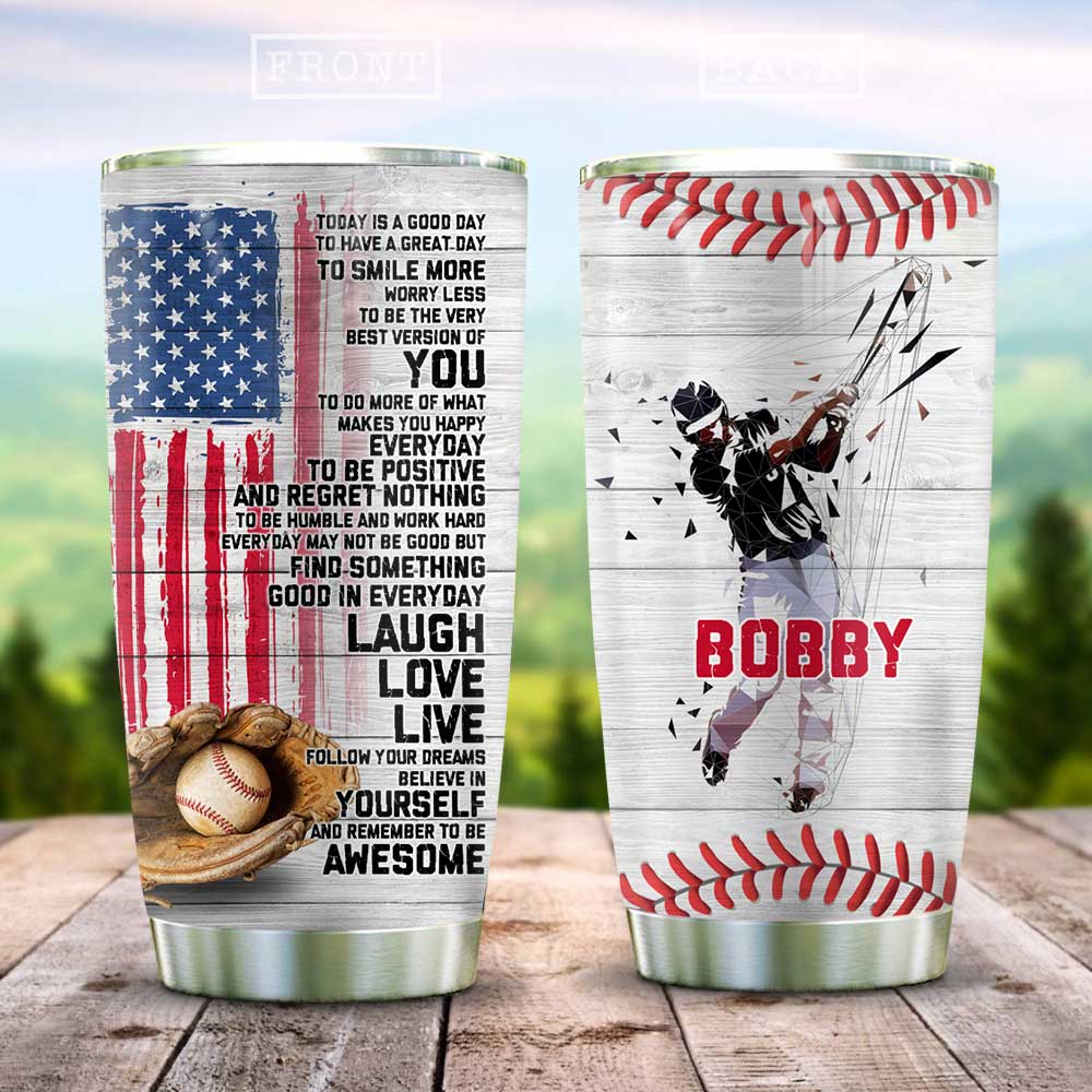 Baseball Make You Happy Personalized Stainless Steel Tumbler