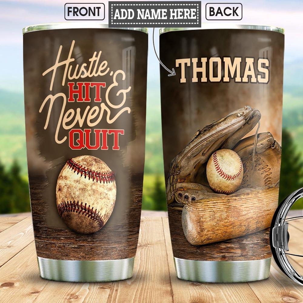 Baseball Personalized Stainless Steel Tumbler