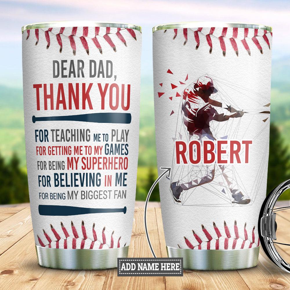 Baseball Son Personalized Stainless Steel Tumbler