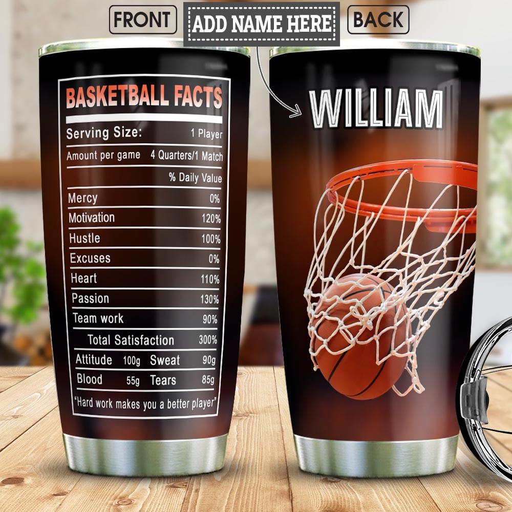 Basketball Fact Personalized Stainless Steel Tumbler