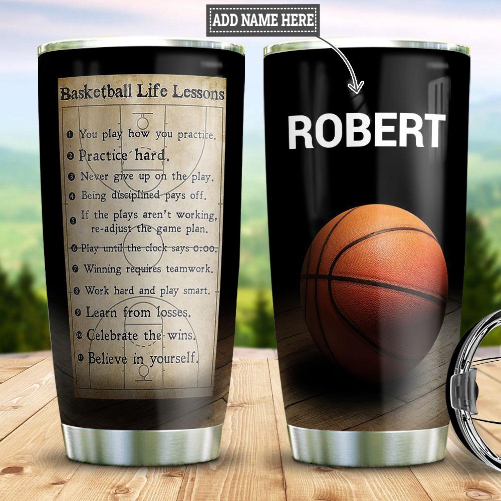 Basketball Lessons Personalized Stainless Steel Tumbler