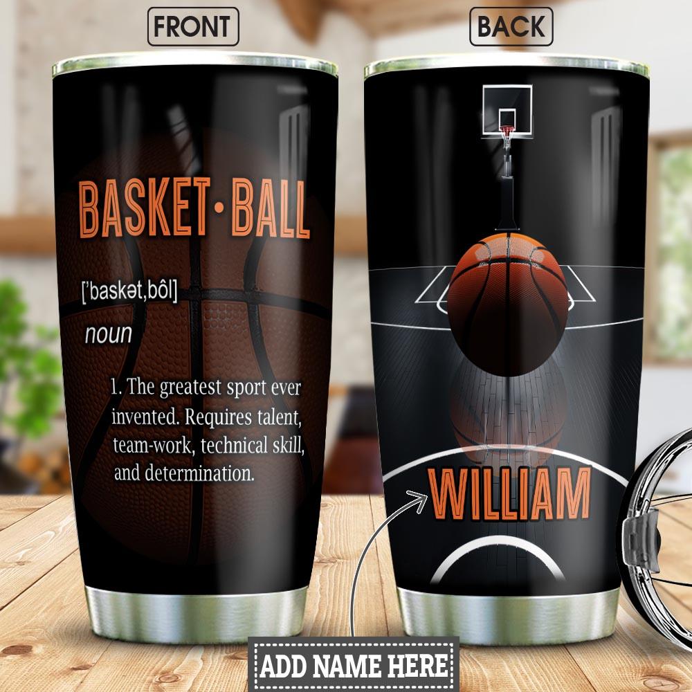 Basketball Personalized Stainless Steel Tumbler