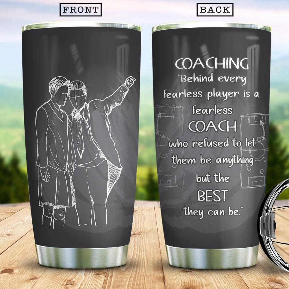 Behind Every Player Is A Coach Gift For Coach Best Coach Gift Best Coach Ever Present For Coach Soccer Coach Stainless Steel Tumbler