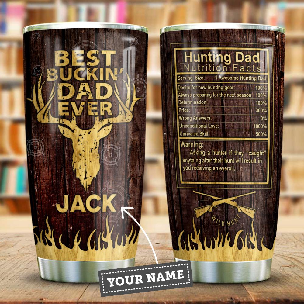 Best Buckin Dad Personalized Stainless Steel Tumbler