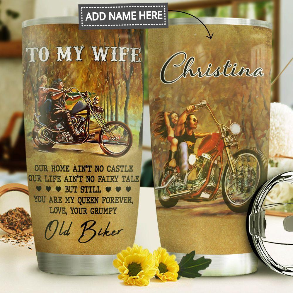 Biker Wife Personalized Stainless Steel Tumbler