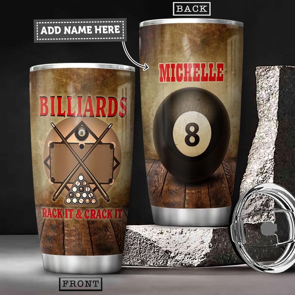 Billiard Personalized Stainless Steel Tumbler