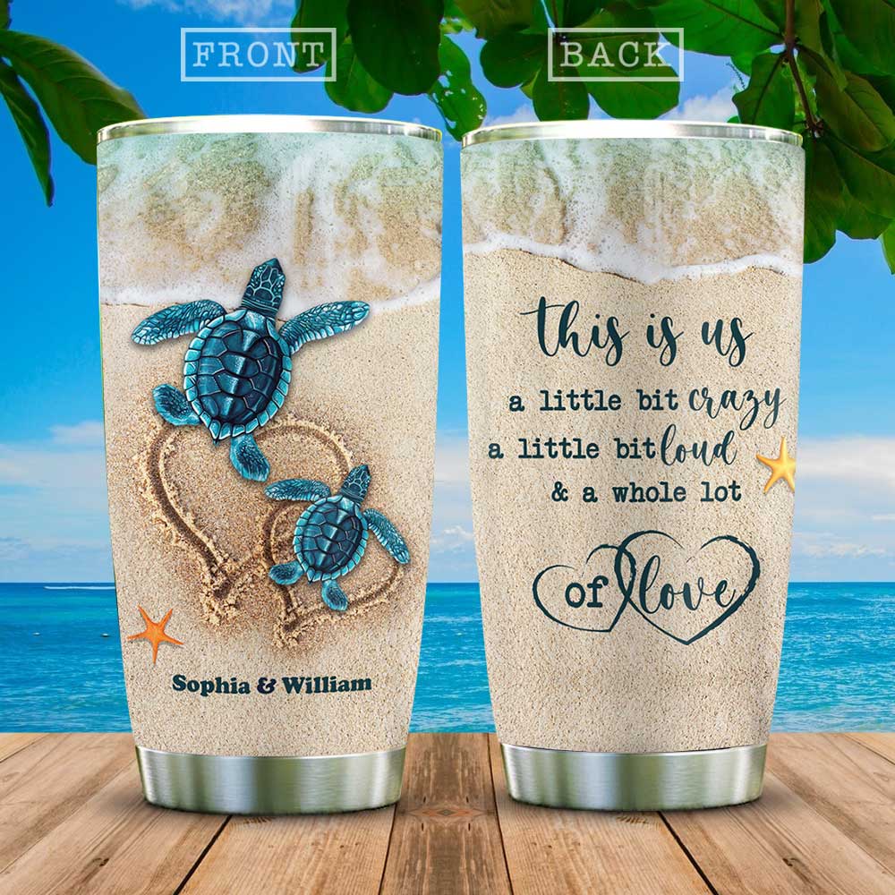 Blue Sea Turtles Personalized KD1 Stainless Steel Tumbler