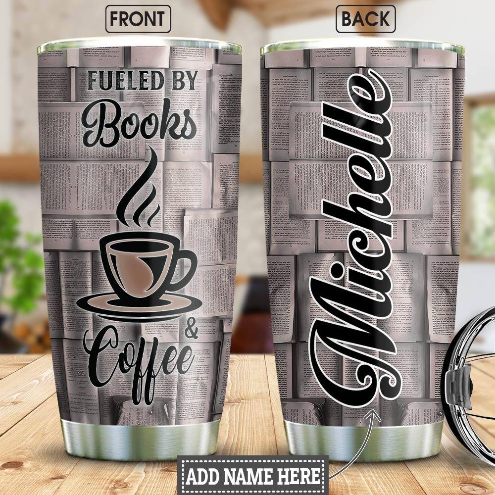 Books Coffee Personalized Stainless Steel Tumbler