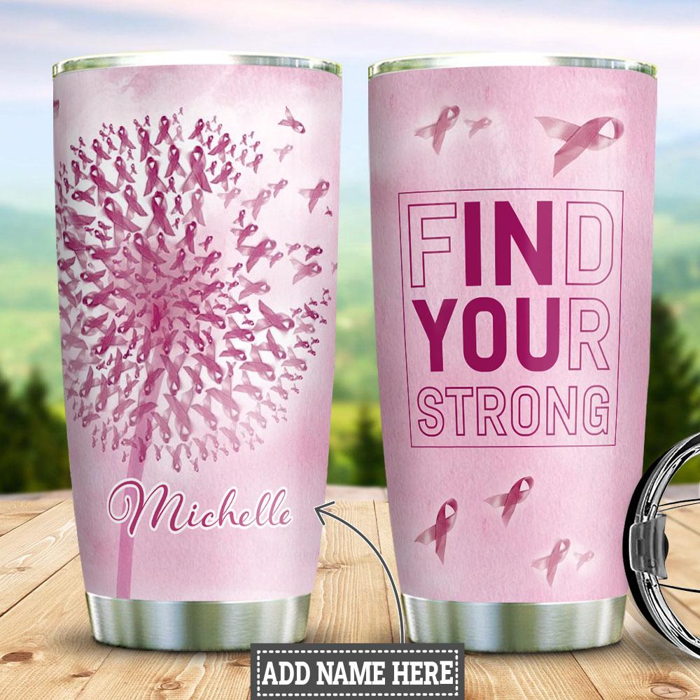 Breast Cancer Personalized Stainless Steel Tumbler