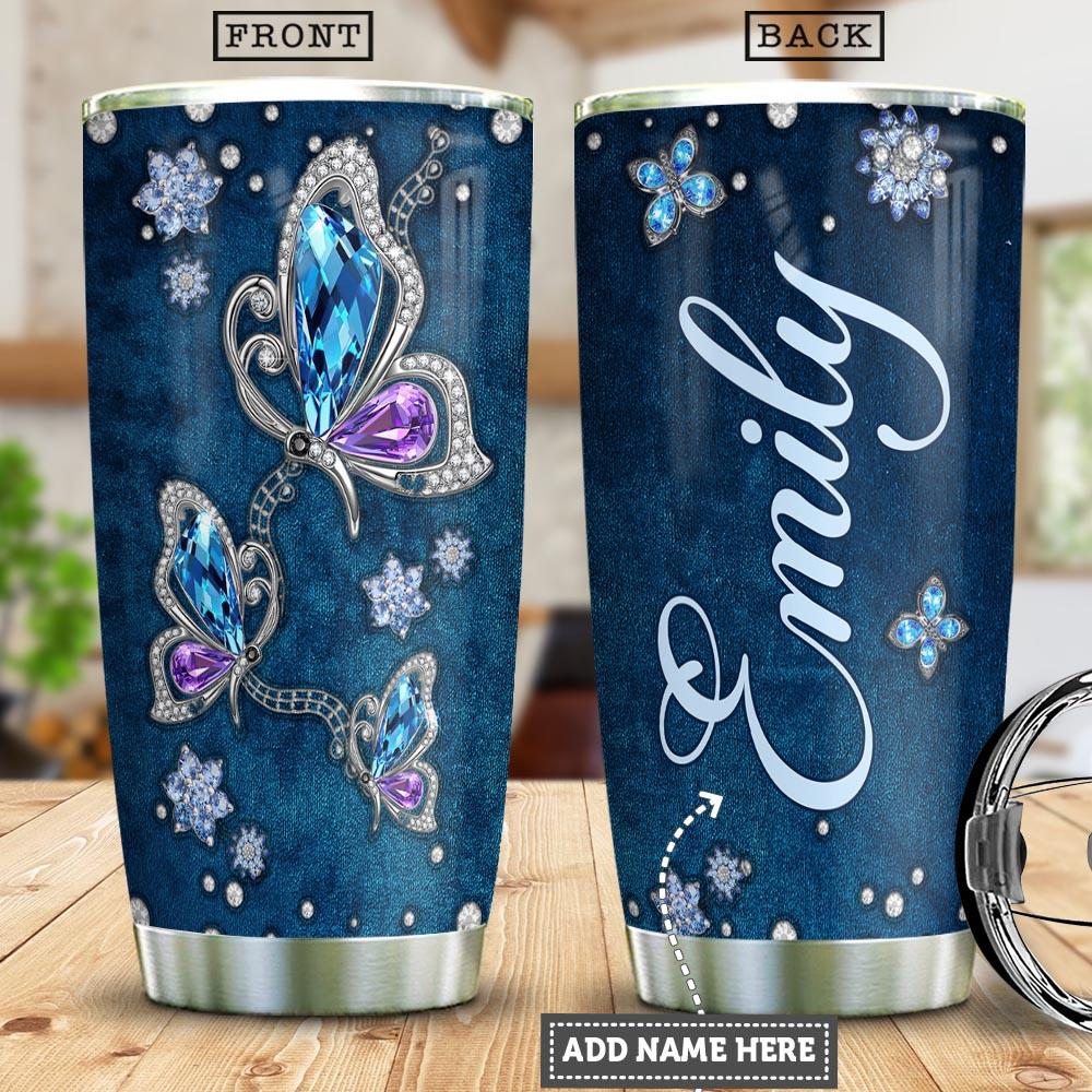 Butterfly Jewelry Style Personalized Stainless Steel Tumbler