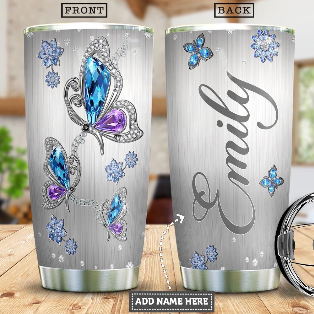 Butterfly Jewelry Style Personalized Stainless Steel Tumbler