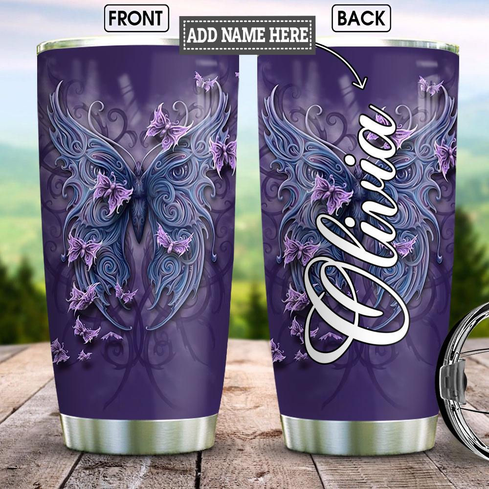 Butterfly Mask Art Personalized Stainless Steel Tumbler