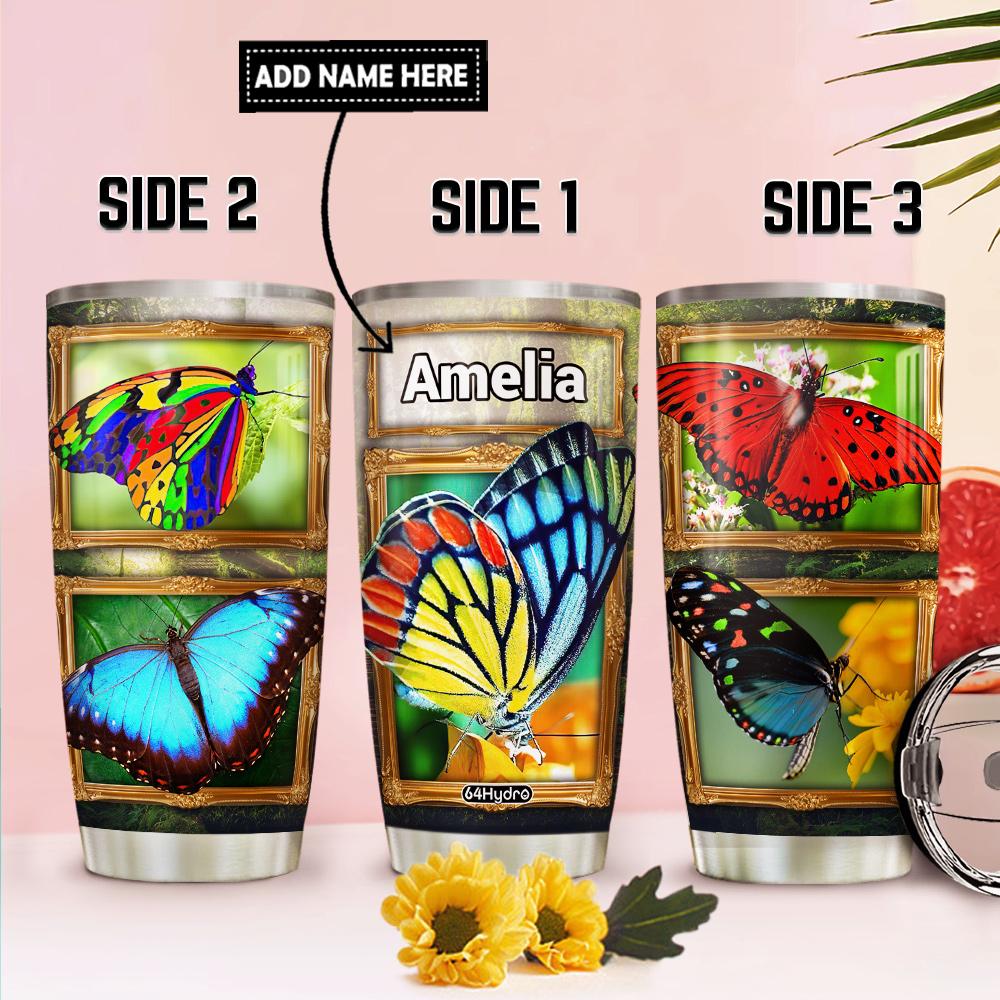 Butterfly Personalized Stainless Steel Tumbler