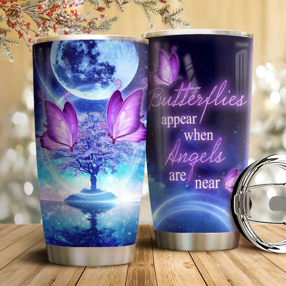 Butterfly Tree Stainless Steel Tumbler
