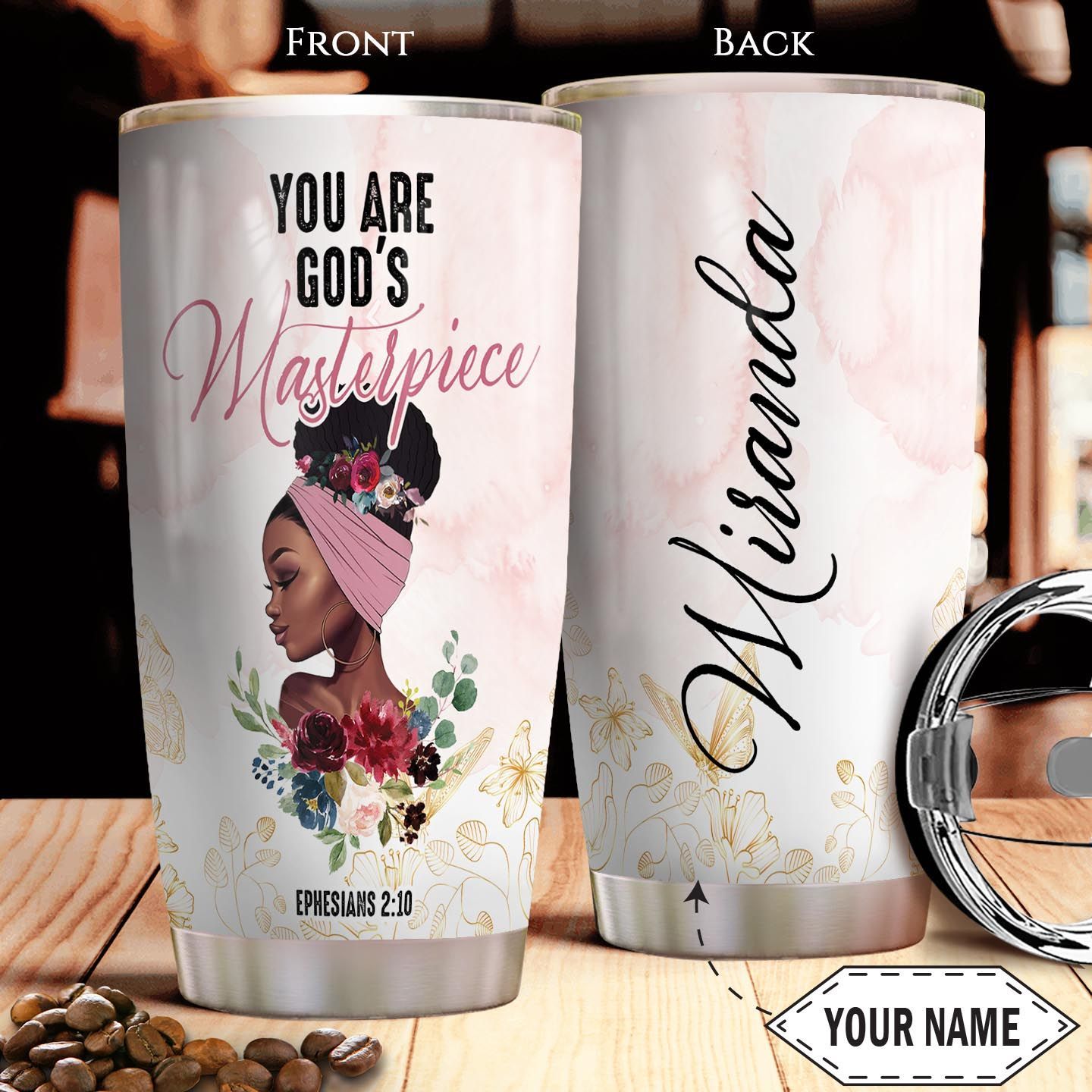BW Bible Personalized Stainless Steel Tumbler