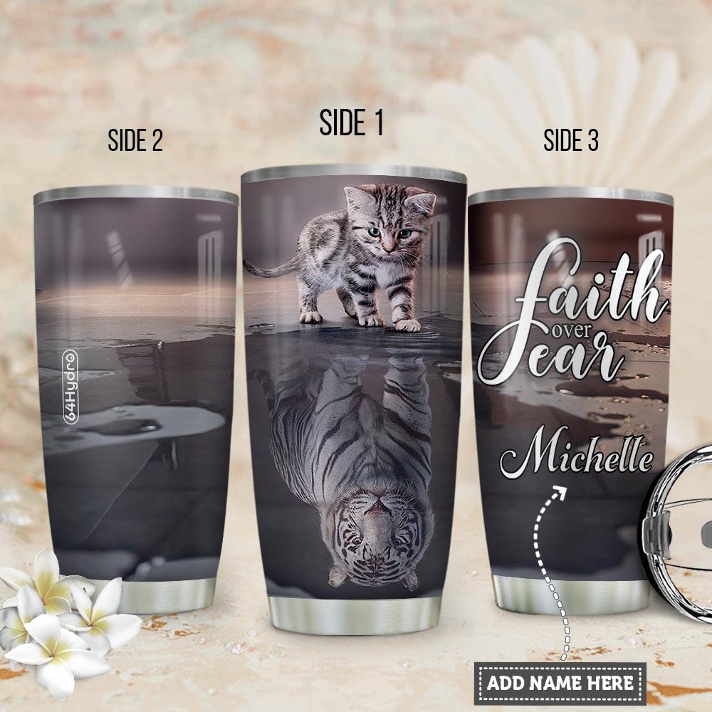 Cat Tiger Personalized Stainless Steel Tumbler