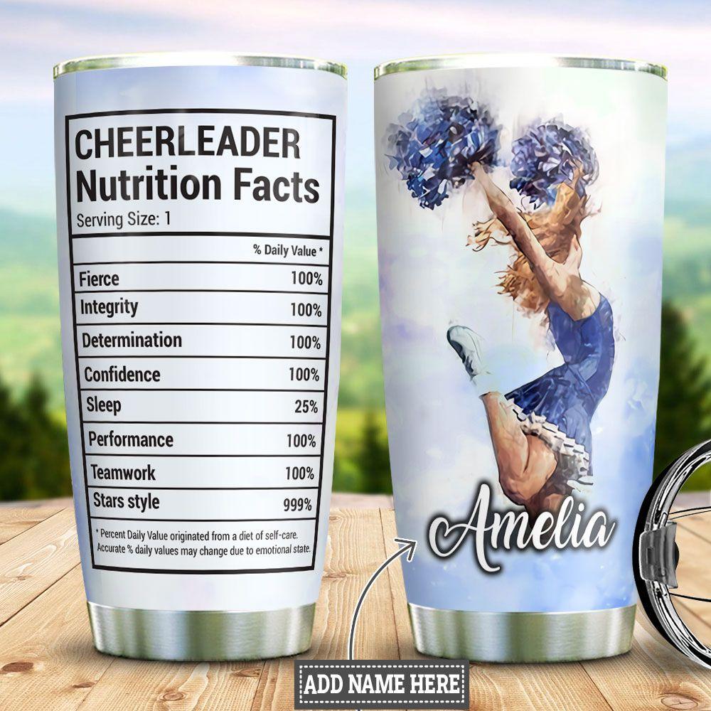 Cheerleader Facts Personalized Stainless Steel Tumbler