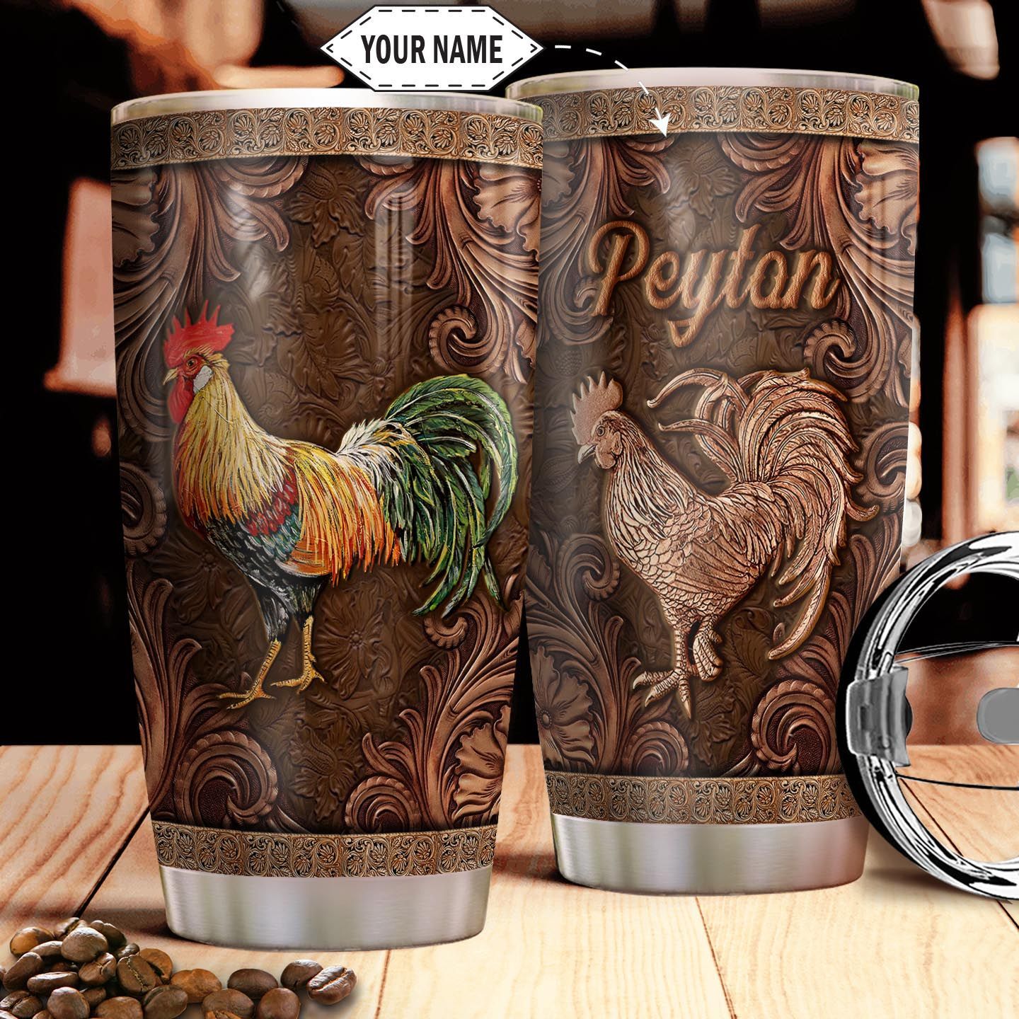 Chicken Personalized Stainless Steel Tumbler