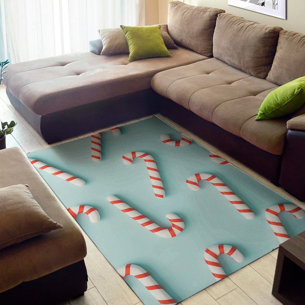 Christmas Candy Candies Pattern Print Area Rug Floor Decor