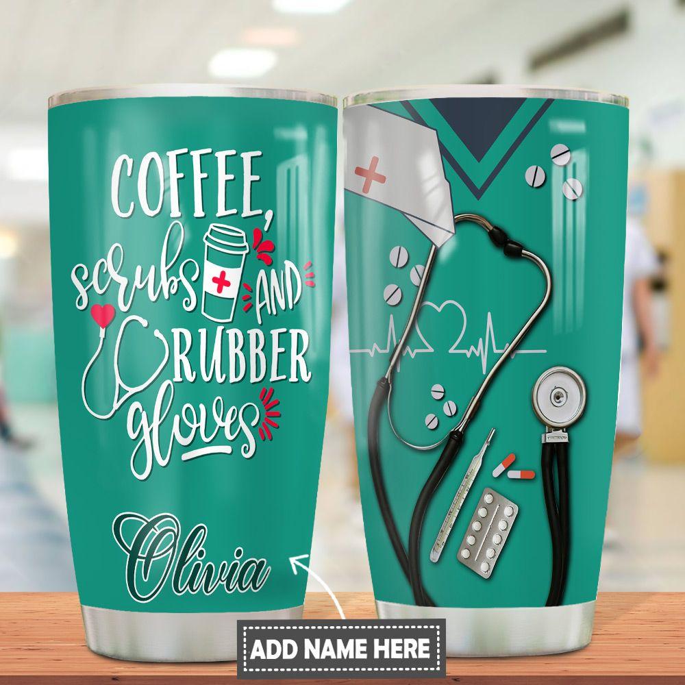 Coffee Nurse Personalized Stainless Steel Tumbler
