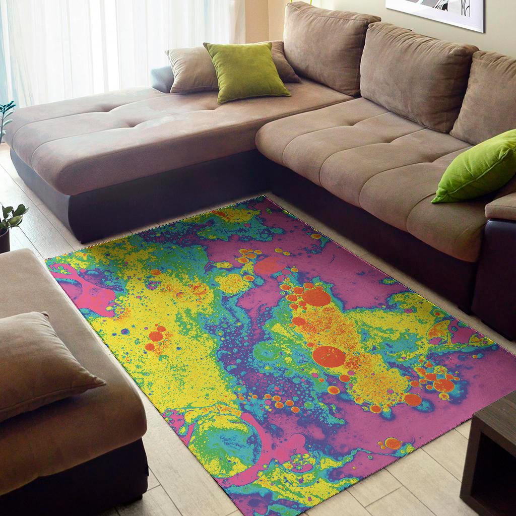 Colorful Acid Melt Print Area Rug Floor Decor
