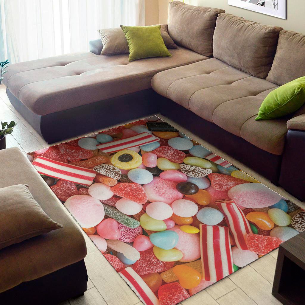 Colorful Candy And Jelly Print Area Rug Floor Decor
