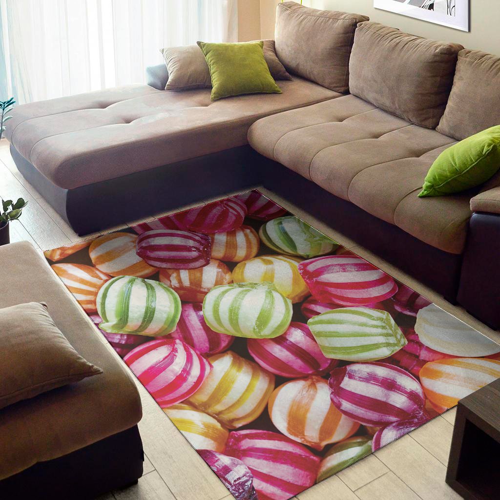 Colorful Candy Ball Print Area Rug Floor Decor