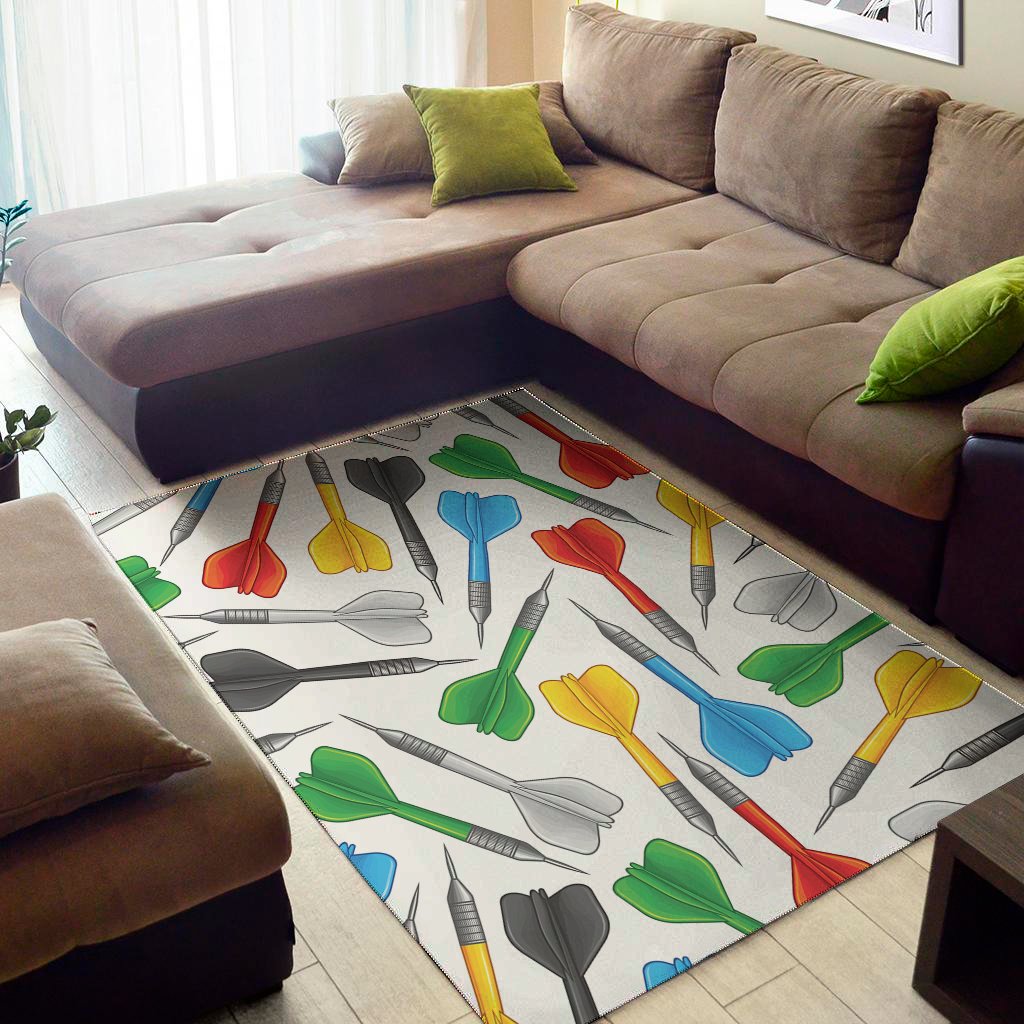 Colorful Darts Pattern Print Area Rug Floor Decor