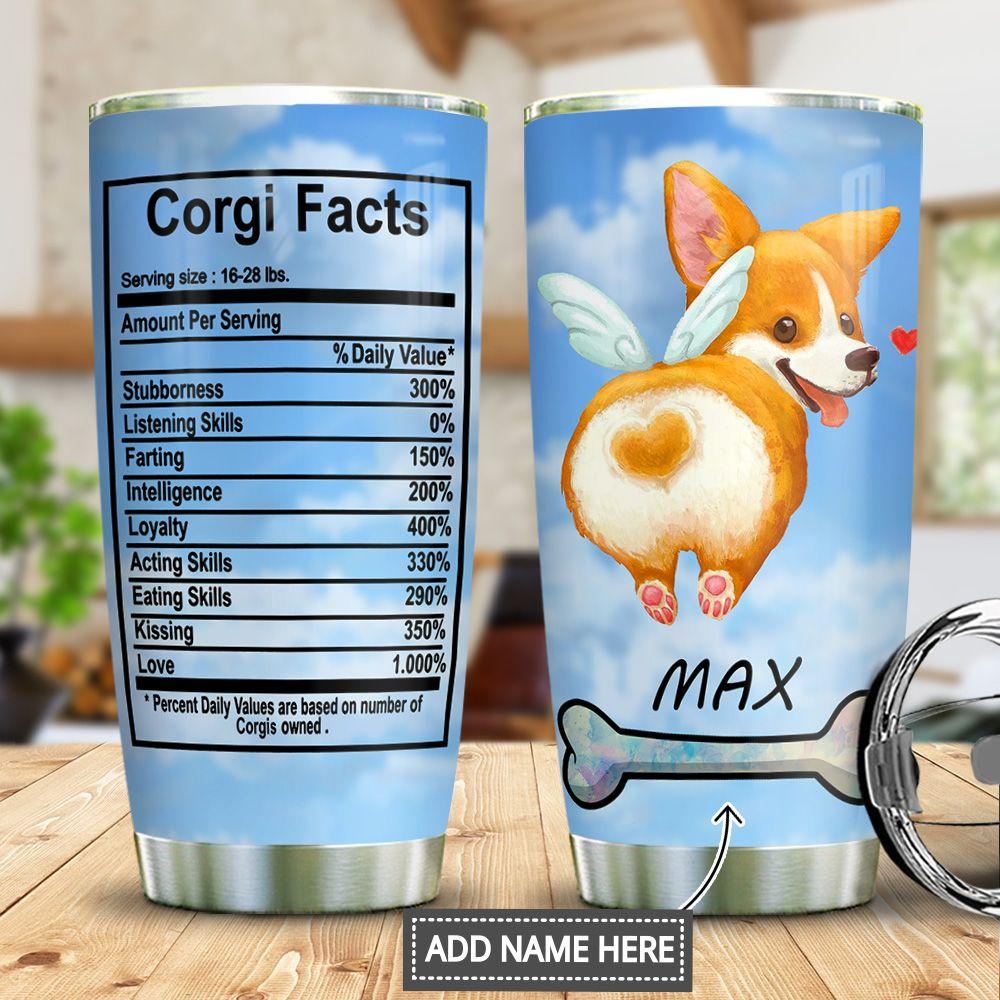 Corgi Facts Personalized Stainless Steel Tumbler
