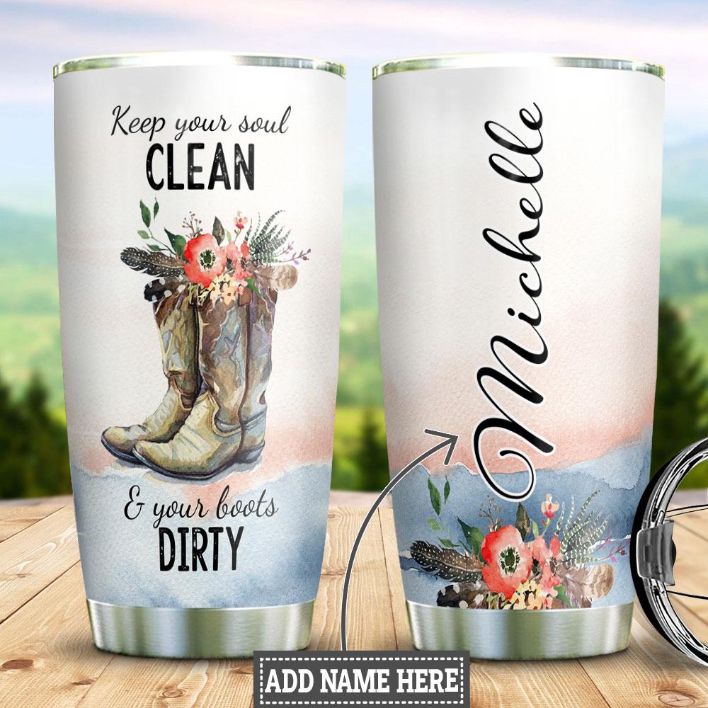 Cowgirl Personalized Stainless Steel Tumbler