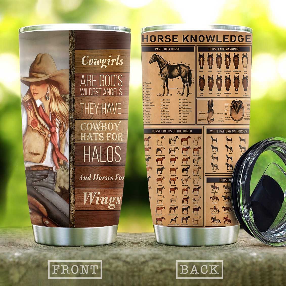 Cowgirls Love Horses Stainless Steel Tumbler