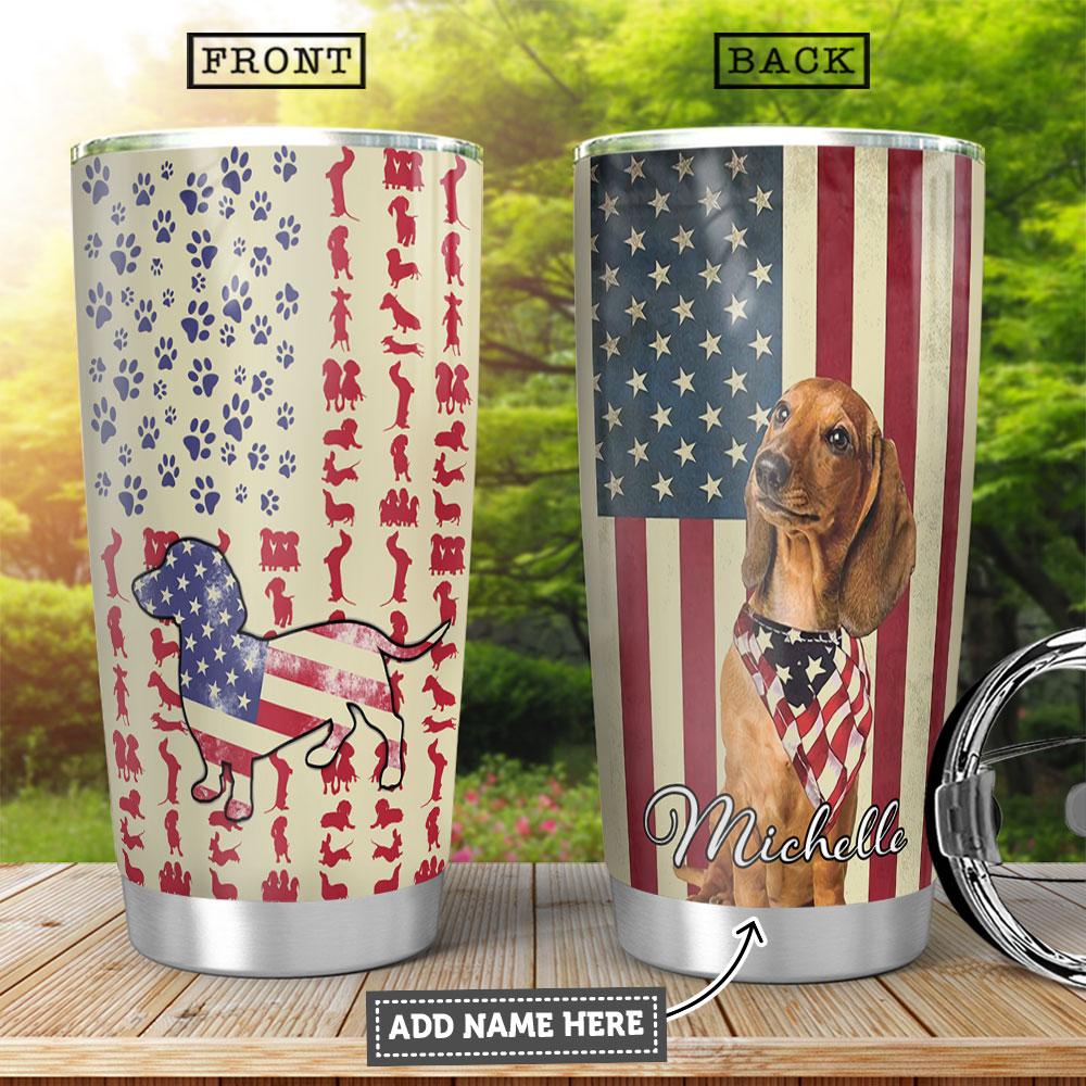 Dachshund Personalized Stainless Steel Tumbler