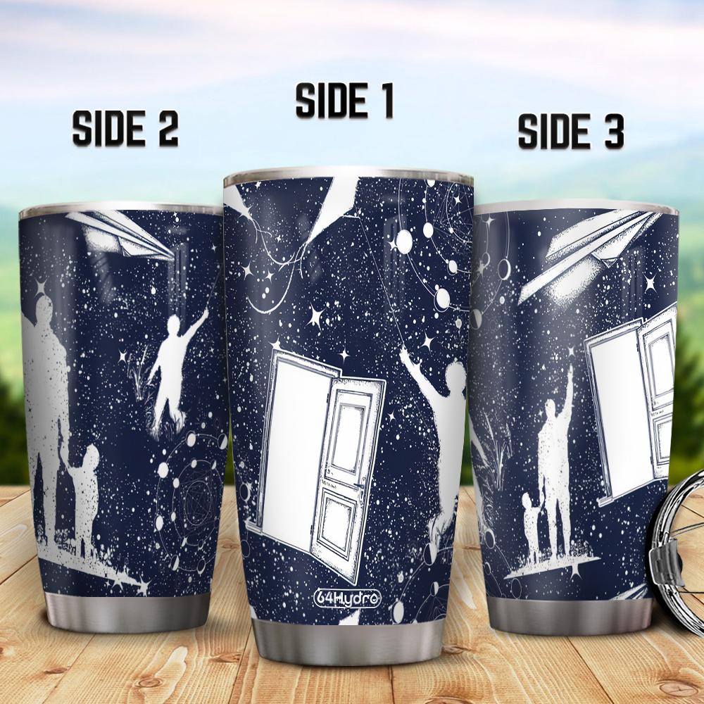 Dad And Child Sky Pattern Love Dad Gift For Dad Gift For Father Stainless Steel Tumbler
