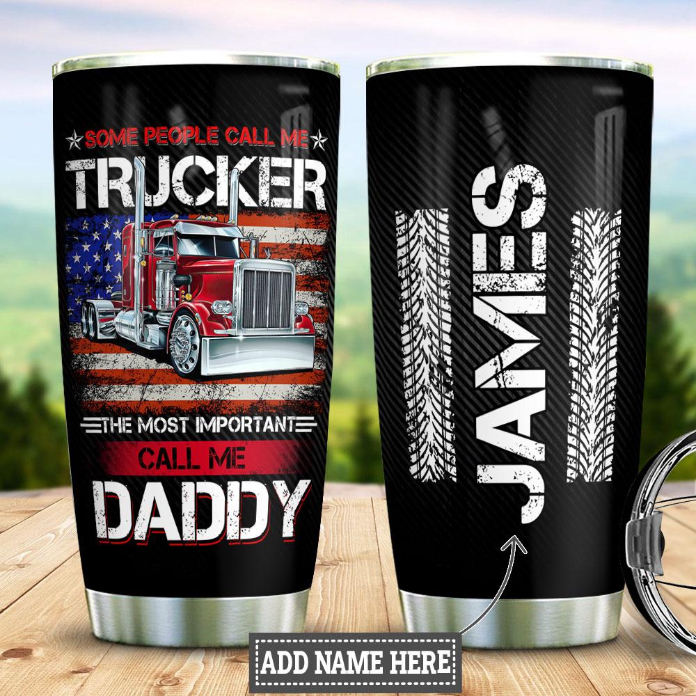 Dad Trucker Personalized Stainless Steel Tumbler
