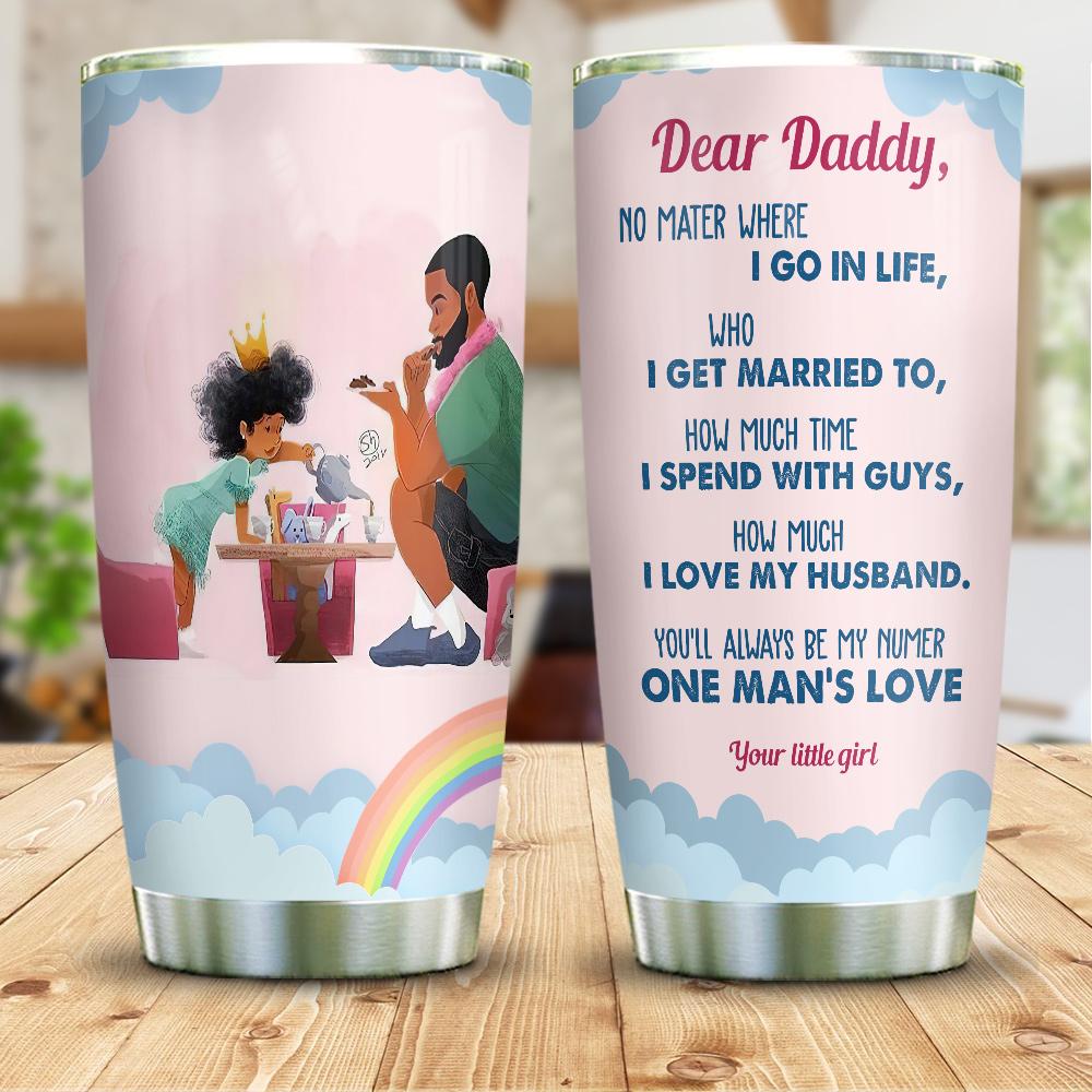Daddy In Tea Party With Daughter Stainless Steel Tumbler