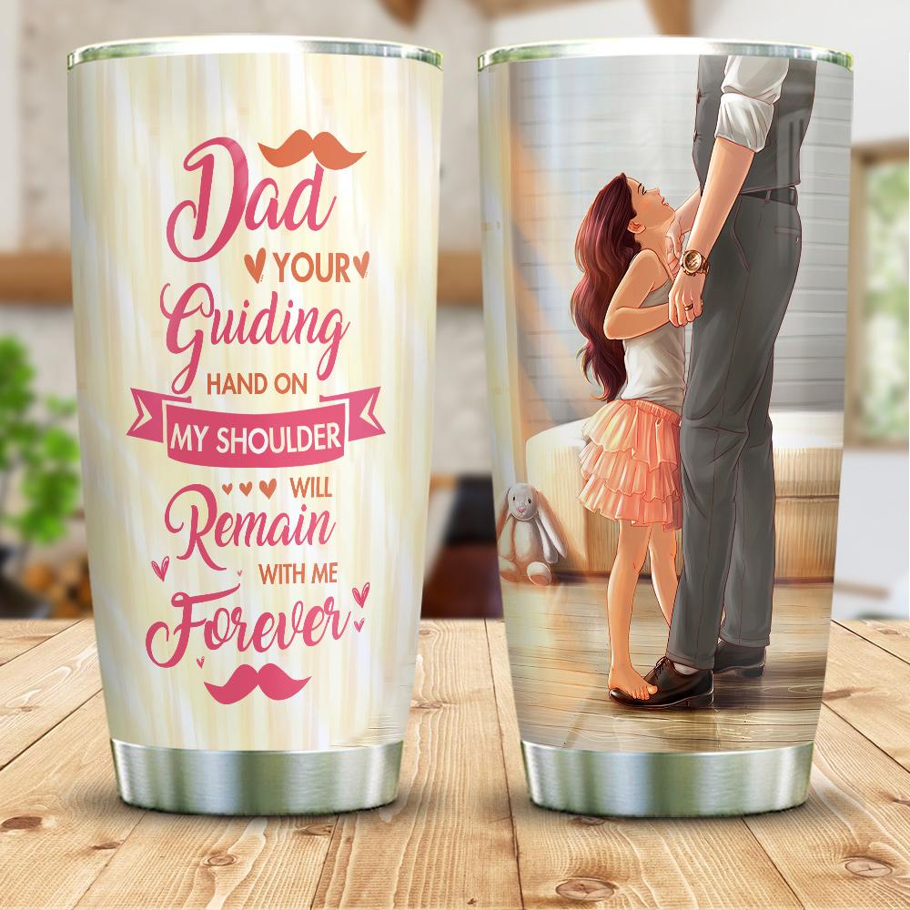Dancing Girl With Her Dad Guiding Stainless Steel Tumbler