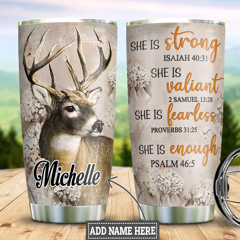Deer Faith Personalized Stainless Steel Tumbler